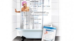 Facebook in the Shower with the Social Shower Curtain
